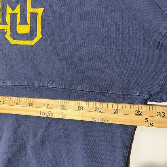 Vintage 90s MARQUETTE University Spellout Spirt Shirt Long Sleeve Men Size Small - Picture 5 of 6